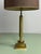 Mid-Century Modern Hollywood Regency Brass Column Table Lamp attributed to Maison Jansen France, 1970s For Sale - Image 3 of 15