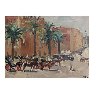 Piazza di Spagna Roma by Yves Brayer, 1933 For Sale