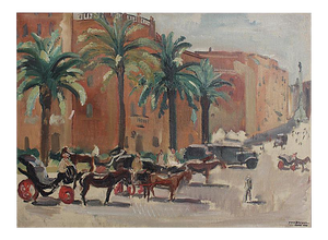 Piazza di Spagna Roma by Yves Brayer, 1933