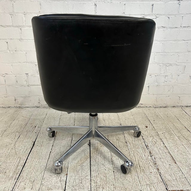 Jean Gillon Mid-Century Modern Office Chair Brazillian Leather For Sale In Cleveland - Image 6 of 11