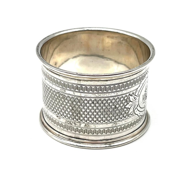 Antique 19th Century 800 Silver Monogram Napkin Ring, Germany, 1890s For Sale - Image 6 of 10