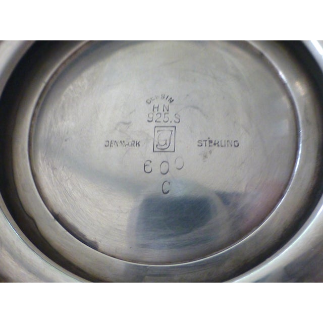 1930 Georg Jensen Pyramid Sterling Silver on Cup Tea Strainer Teaball & Sterling Rest Harold Nielsen For Sale In Chicago - Image 6 of 7