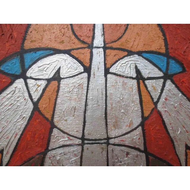 "Extrasensory Perceptions" is an oil painting on canvas mounted on a wooden stretcher, without frame. This painting is...