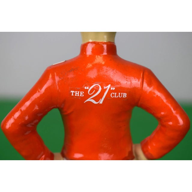 Mid 20th Century the "21" Club Red Jockey W/ Brass Plaque For Sale - Image 9 of 9