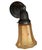 Art Nouveau Stamped “NuArt”Carnival Glass Shade With Embossed Botanical Pattern on Old Bronzing Sconce,Circa 1910 For Sale - Image 3 of 10