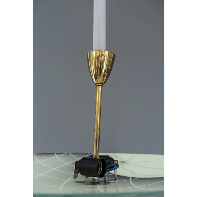 Ceiling Lamp with Original Painted Glass Shade, 1960s For Sale - Image 10 of 13