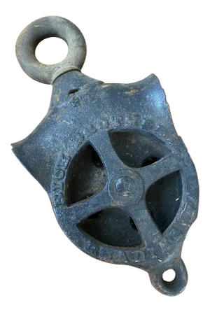 Antique Rick Brothers Cast Iron Pulley
