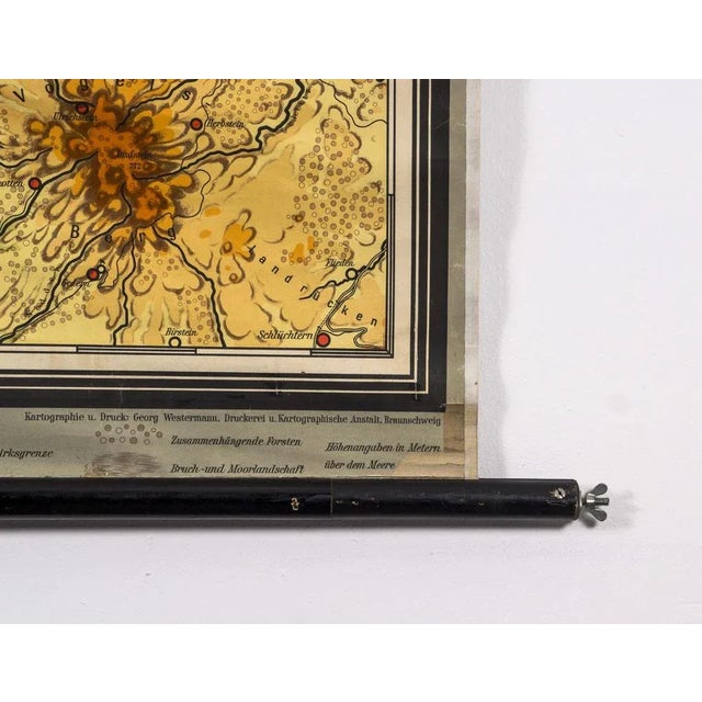 Wood Charts of Physical Maps from North Rhine Westphalia NRW For Sale - Image 7 of 9