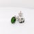 2020s 2.6ct Chrome Diopside Earrings With Natural Diamonds: Solid 14k Gold, Oval, A Pair For Sale - Image 5 of 7