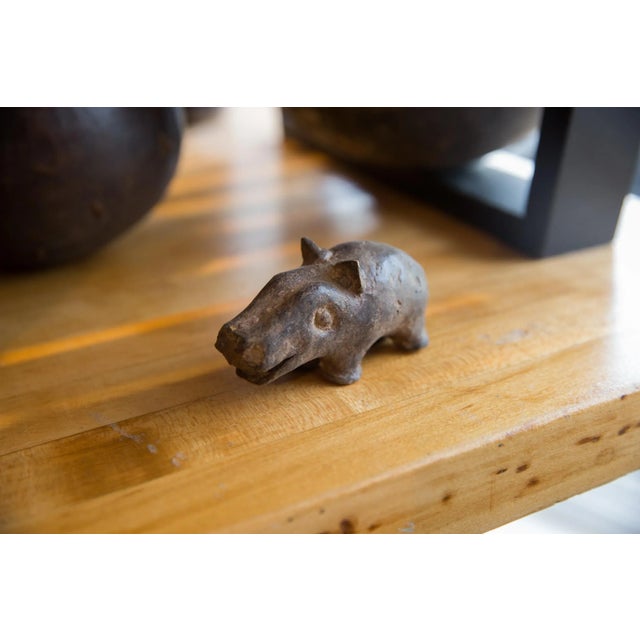 Vintage African Bronze Hippo For Sale In New York - Image 6 of 8