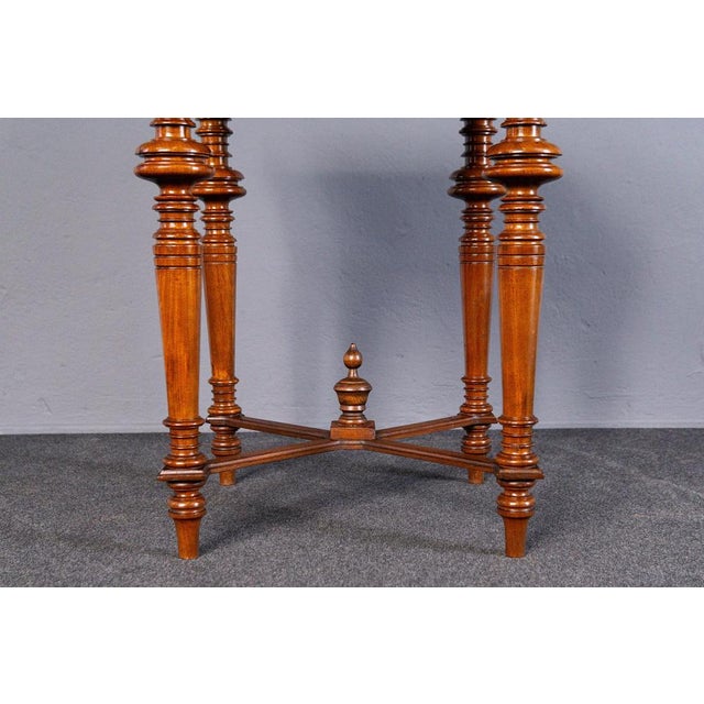 Brown Wilhelminian Brown and Green Side Table For Sale - Image 8 of 18