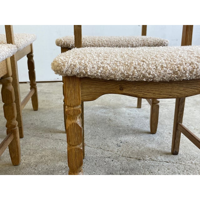 Brown Danish Razorblade Dining Chairs by Henning Kjærnulf for E.G. Møbler, 1960s, Set of 6 For Sale - Image 8 of 11