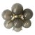 Sakura Polished Brass Frosted Smoky Murano Globe Flush Mount by Fabio LTD For Sale