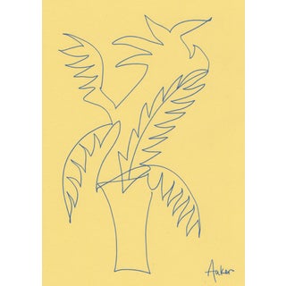 One Line Contemporary Minimalist Botanical Drawing #1 by CL Auker For Sale