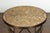 Metal Italian Midcentury Bronze Side Table with Variegated Marble Top and Paw Feet For Sale - Image 7 of 12