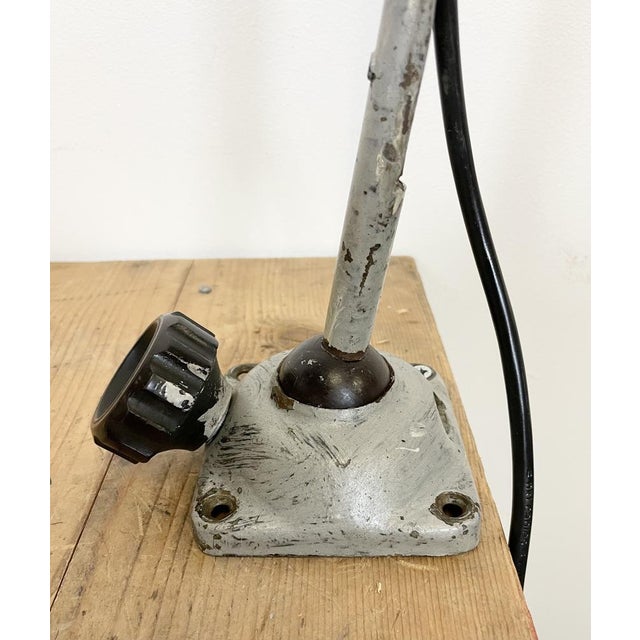 Large Industrial Grey Workshop Table Lamp, 1960s For Sale - Image 6 of 18