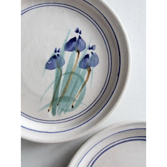 Vintage Studio Pottery Plates Pair For Sale - Image 4 of 11