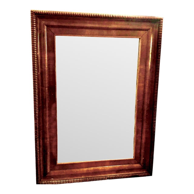 Large 19th-Century Wood Frame Mirror For Sale