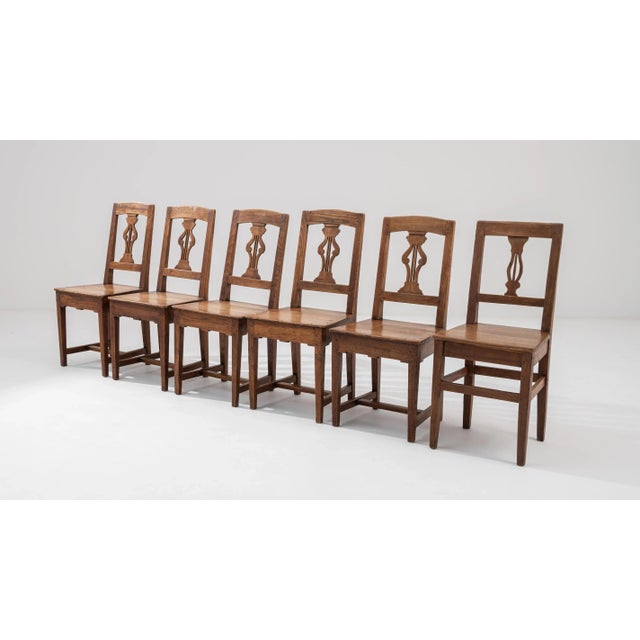 1900s French Oak Dining Chairs - Set of 6 For Sale - Image 9 of 13