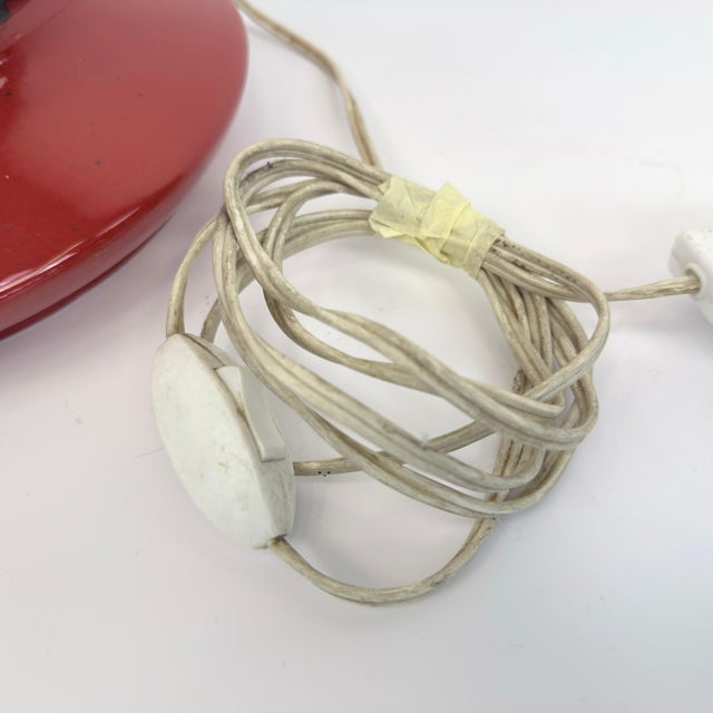 Red 1970s Mid Century Modern German Table Lamp For Sale - Image 8 of 8