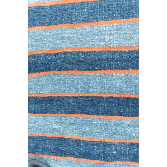Antique Indian Dhurrie Rug 12'1 X 23'10 For Sale - Image 9 of 15