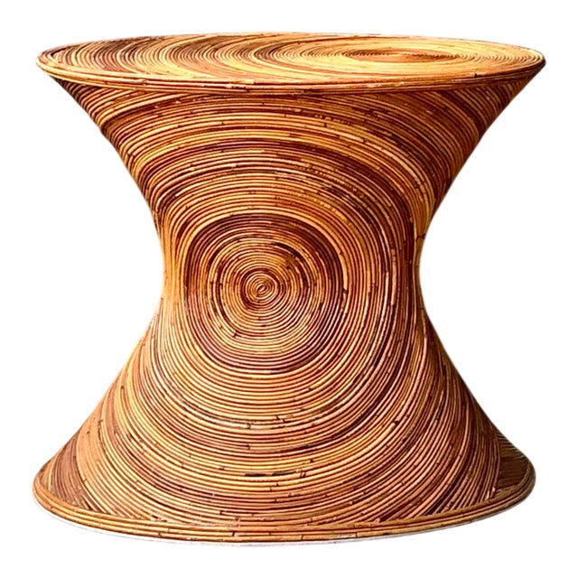 Vintage Pencil Reed Sunburst Dining Table Pedestal For Sale - Image 13 of 13