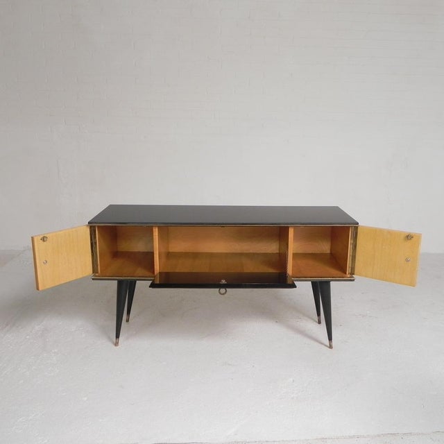 Metal Vintage Sideboard with Tapered Legs, 1950s For Sale - Image 7 of 18
