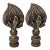 Antiqued Brass Lamp Finials - a Pair For Sale