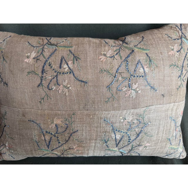 17th Century 17th Century Persian Isfahan Metallic Embroidery Pillow For Sale - Image 5 of 7
