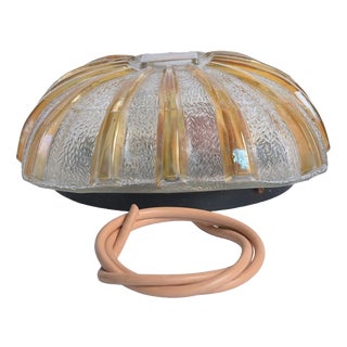 Mid Century Design Sunburst Glass Flush Mount Ceiling Light For Sale