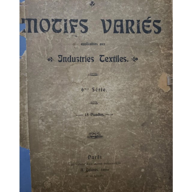 1900 - 1909 C1900 French Antique Art Nouveau Botanical Design Lithograph, Fantasy Florals For Sale - Image 5 of 5