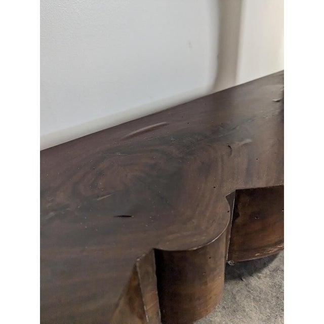 Console Table in Flamed Mahogany For Sale - Image 6 of 11