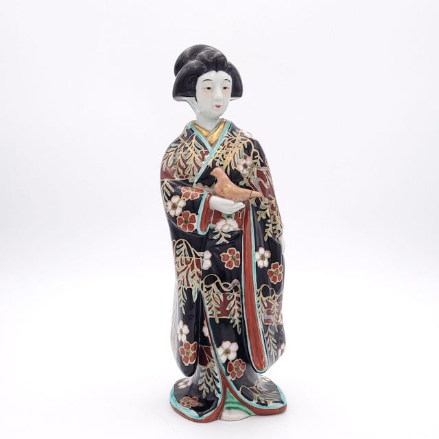 Japanese Porcelain Imari Courtesan With Dove, Late 19th Century Circa 1880 For Sale - Image 13 of 13