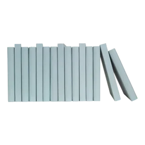 Decorative Books - Seafoam Oversized Linen Wrapped Books - Blue Books By The Foot