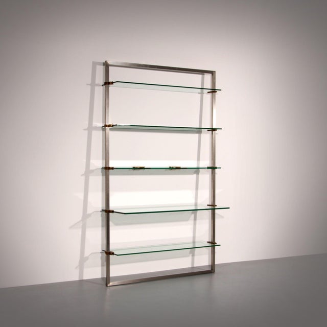 Model R16 Corner Cabinet in Stainless Steel and Brass by Peter Ghyczy, 1970s For Sale - Image 10 of 10
