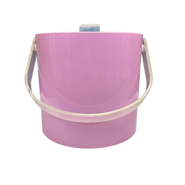 Vintage Mr. Ice Bucket Pink Lucite Ice Bucket For Sale - Image 4 of 9