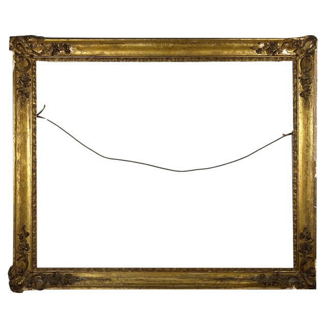 Large Antique Gilt Wooden Frame For Sale