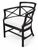McGuire McGuire Furniture Set of 4 Gondola Chairs, With Round Table Base, Black Lacquer For Sale - Image 4 of 6