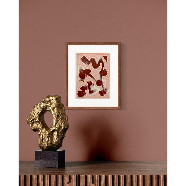 Abstract “Sister” Contemporary Abstract Oil and Acrylic on Paper by Lacey Berry For Sale - Image 3 of 5