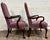 Late 20th Century Vintage St. Timothy Queen Anne Style Gooseneck Library Office Armchairs - Pair For Sale - Image 5 of 12