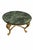 Stone Late 20th Century Hollywood Regency Round Green Marble Top Center Table With Gilt Scroll Base For Sale - Image 7 of 9