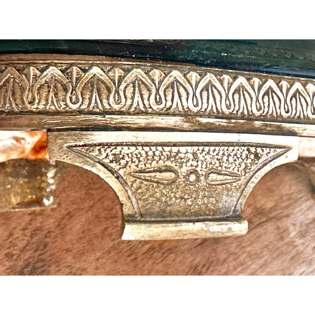 Neoclassical 1910s Paul Milet Sèvres Green Flambé Jardiniere With Neoclassical Ormolu Mounts For Sale - Image 3 of 12