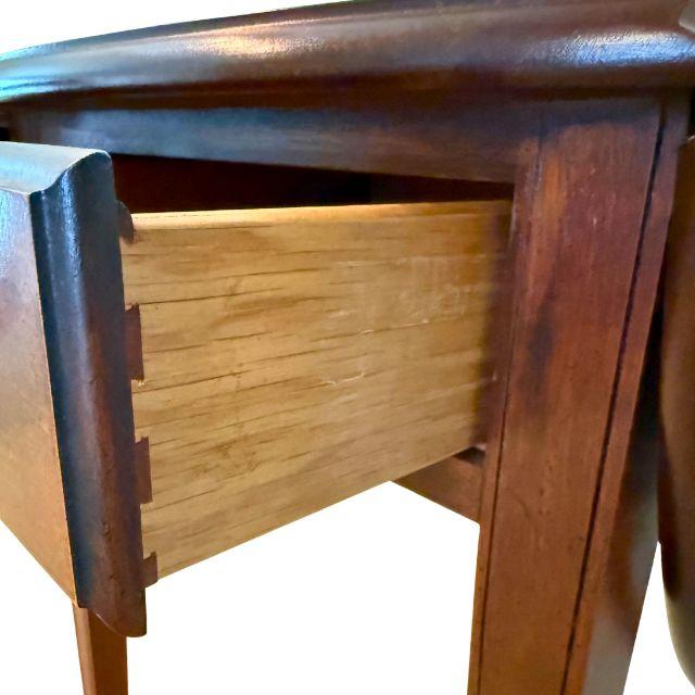 Late 20th Century, Hepplewhite Style Mahogany Pembroke, Folding Side Table For Sale - Image 14 of 14