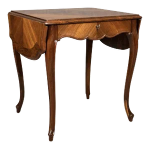 19th Century French Kingwood Drop Leaf Sofa Table