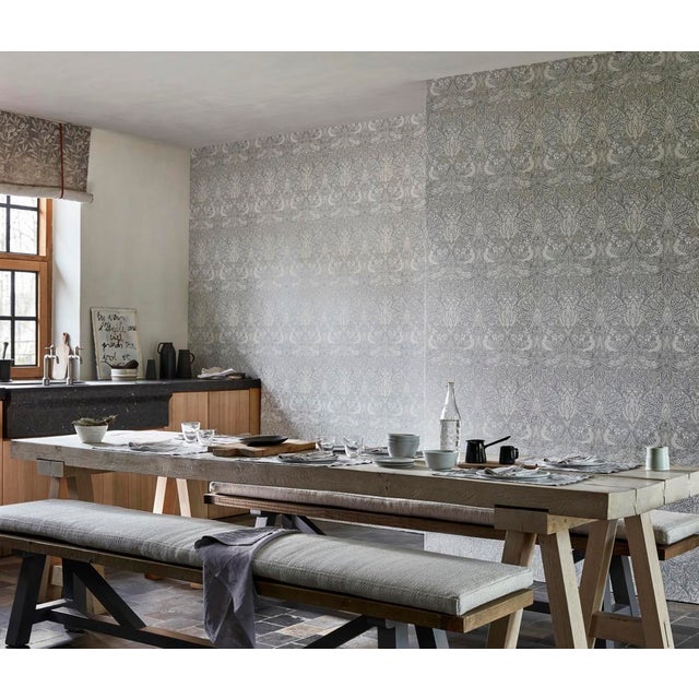 An accurate interpretation of a woven fabric from 1897 this design has been produced for the first time as a gravure...