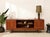 Mid-Century Modern Vintage Teak Credenza With Two Sliding Doors For Sale - Image 3 of 12