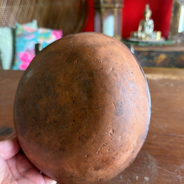 Ceramic Antique Pennsylvania Redware Pie Plate, Circa 1850’s For Sale - Image 7 of 11