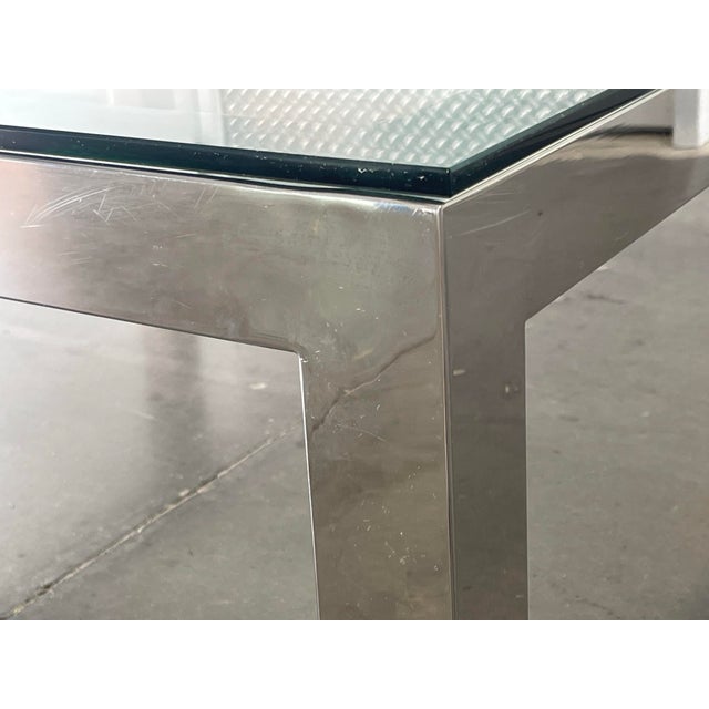 Milo Baughman MCM Chrome and Glass Coffee Table, Milo Baughman Style, Mid Century Modern For Sale - Image 4 of 12