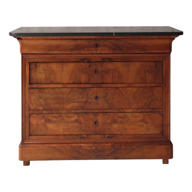 19th Century French Louis Phillipe Walnut Commode For Sale