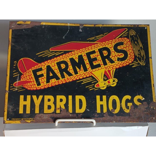 Rare fun and kitchy sign for the kitchen! See 2nd photo without the glare on right side Authentic enamel signs on steel...